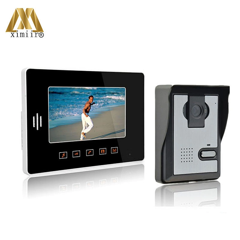 7 Inch Video Door Phone Video Door bell Intercom Monitor Kit IR Night Vision Camera Doorbell In Access Control System 808MA11