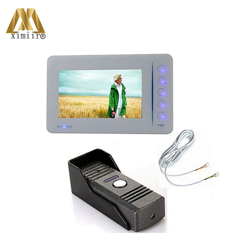 807ME11 One To One 7 Inch Color Screen Monitor Video Doorphone Doorbell Speakerphone Intercom System Video Door Bell