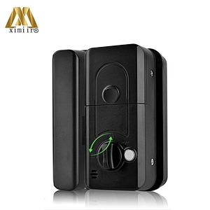 Frameless Glass Door Lock XM-R1 Office Password Lock Single&Double Door Smart Card Remote Control Key Door Lock