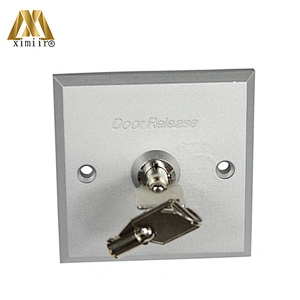 X08K aluminum door exit release push button switch for access control aluminum exit button with key