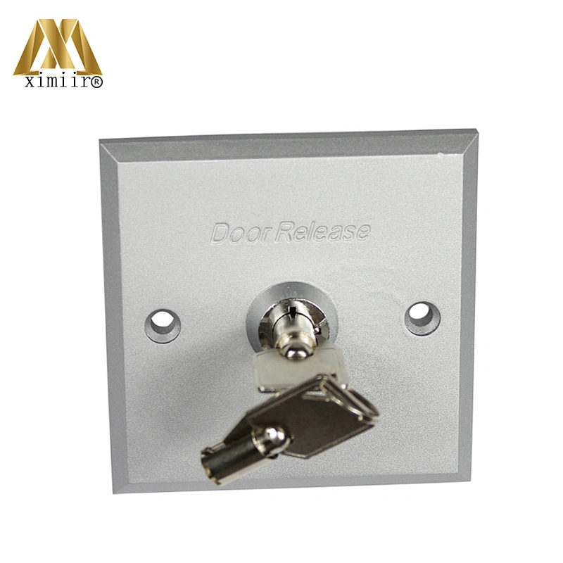 X08K aluminum door exit release push button switch for access control aluminum exit button with key