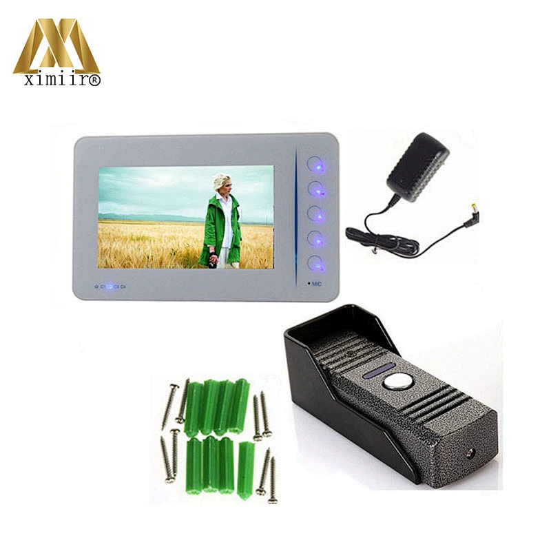 807ME11 One To One 7 Inch Color Screen Monitor Video Doorphone Doorbell Speakerphone Intercom System Video Door Bell