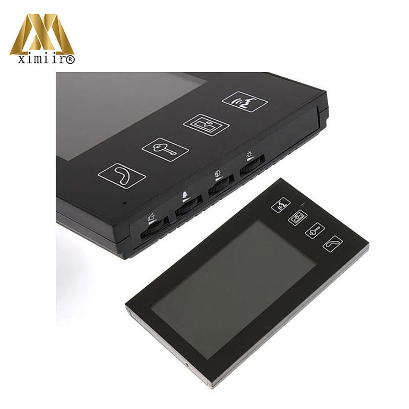 7 Inch Monitor Night Vision Ir Camera Video Doorphone Intercom System Wired Doorbell 806Me11 Access Control Video Door Bell