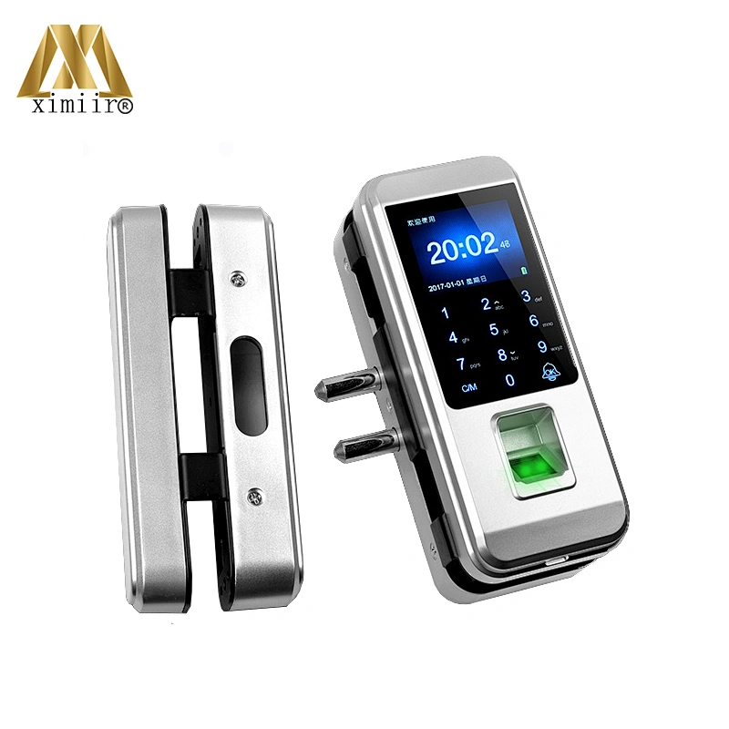 XM-300 TFT Screen Frameless Glass Door Lock Access Control Smart Keyless Fingerprint Biometric Door Lock with Card Password