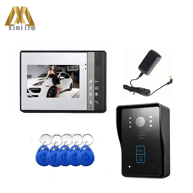 802Mjid11 7 Inch Color One To One Video Doorphone Intercom System Video Door Bell With Rfid Card Reader Access Control System