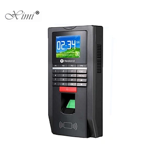 TCP/IP fingerprint and RFID card door access control and time attendance systems fingerprint and card reader color screen cheap