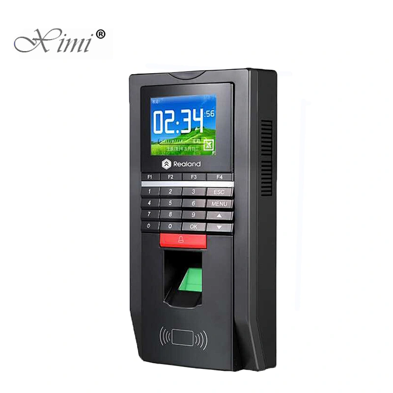 TCP/IP fingerprint and RFID card door access control and time attendance systems fingerprint and card reader color screen cheap