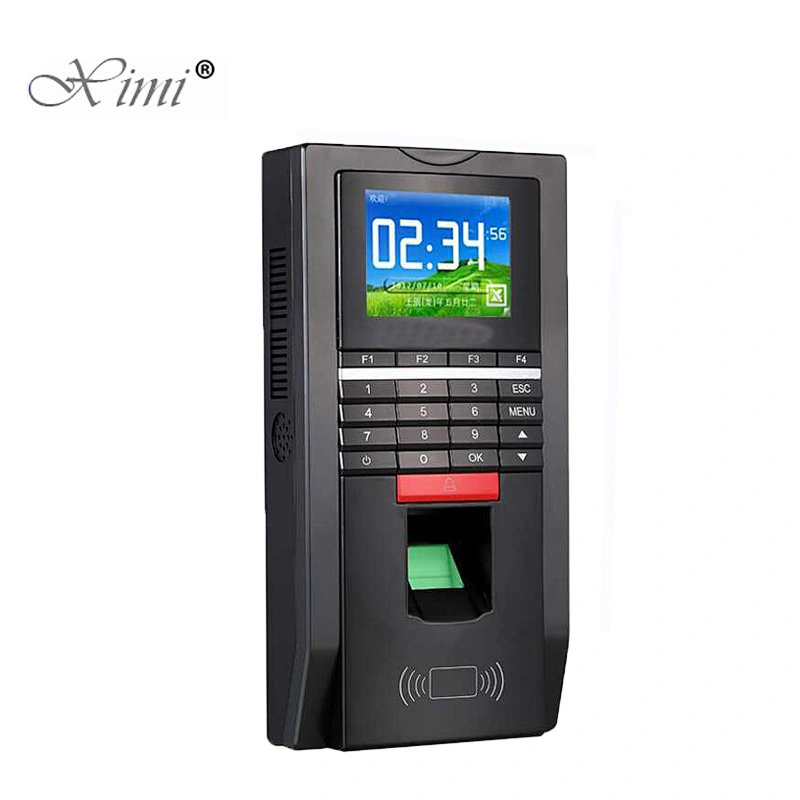 TCP/IP fingerprint and RFID card door access control and time attendance systems fingerprint and card reader color screen cheap