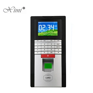 TCP/IP fingerprint and RFID card door access control and time attendance systems fingerprint and card reader color screen cheap
