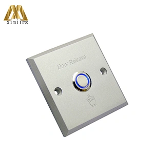X08L aluminum door exit release push button switch for access control aluminum exit button with open switch light