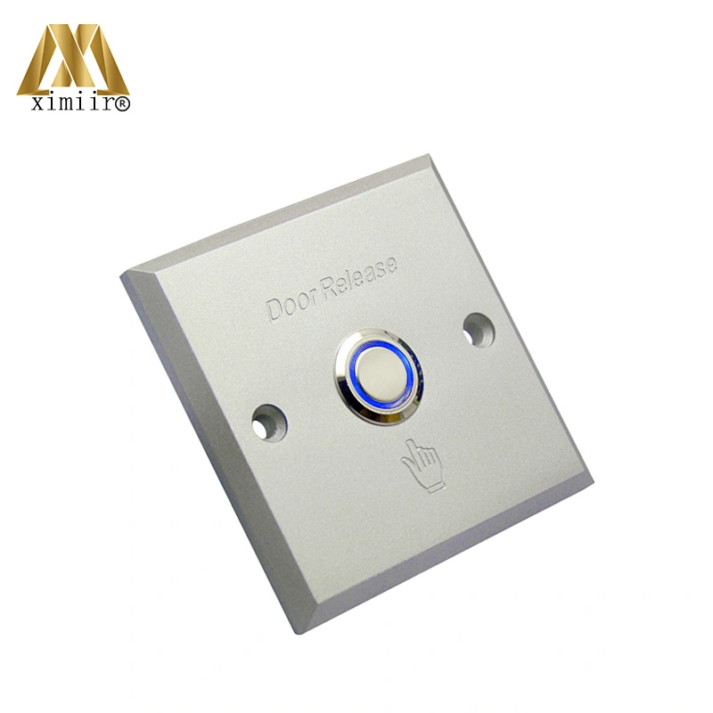 X08L aluminum door exit release push button switch for access control aluminum exit button with open switch light