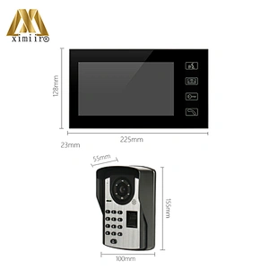 Wireless vide door phone 7 inch color screen video door phone door bell door intercom door lock system