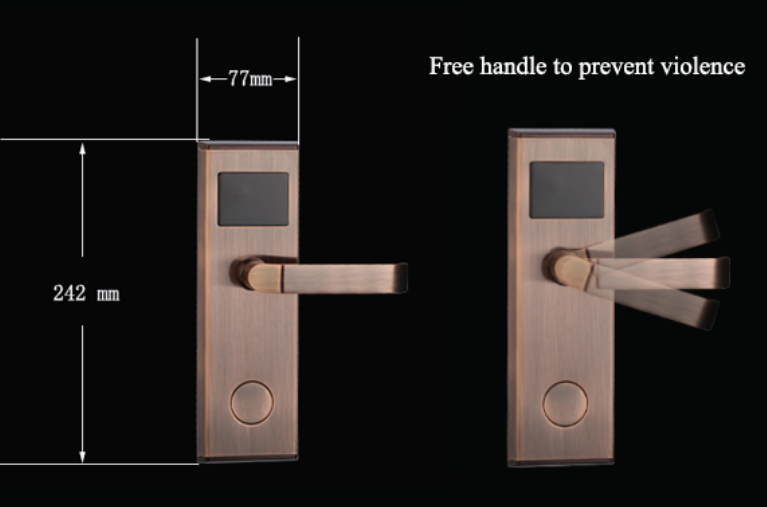 Smart Card Keyless Hotel Card Lock With Management Software Electronic Lock For Hotel Door Lock System