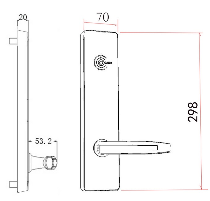 Smart Card RF Hotel Door Lock Digital Keyless Door Access Control Hotel Lock System