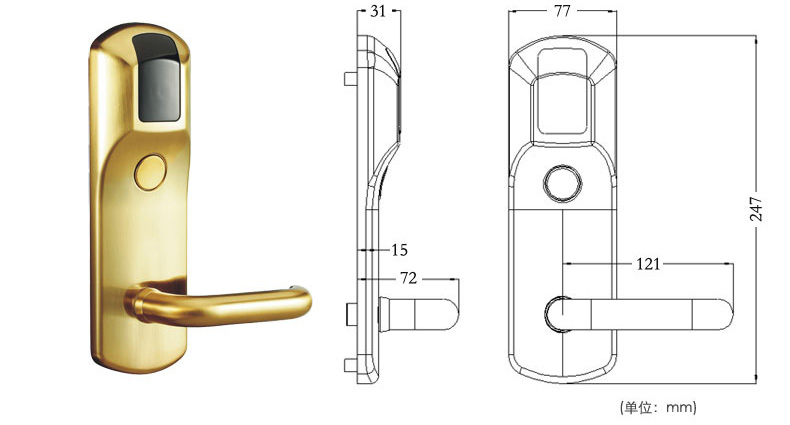 Good Quality Shenzhen XIMI Stainless Steel RFID Card Door Lock System Smart Card Access Control