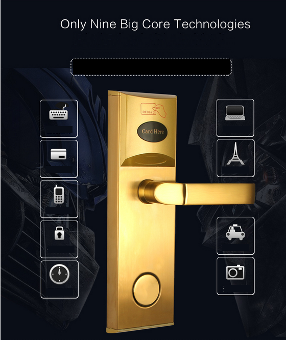 HOTEL LOCK Smart IC card lock access one electronic smart sensors lock hotel lock with 2 IC card electronic locks