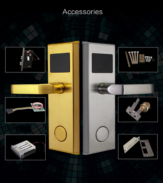 HOTEL LOCK Smart IC card lock access one electronic smart sensors lock hotel lock with 2 IC card electronic locks