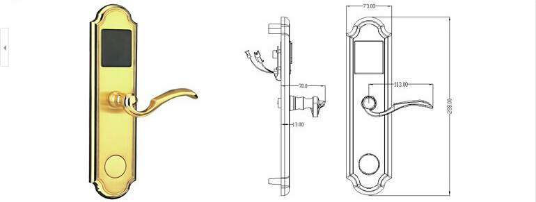 High Quality Hot Sale RFID Access Control System Security Door Hotel Lock With Free Software