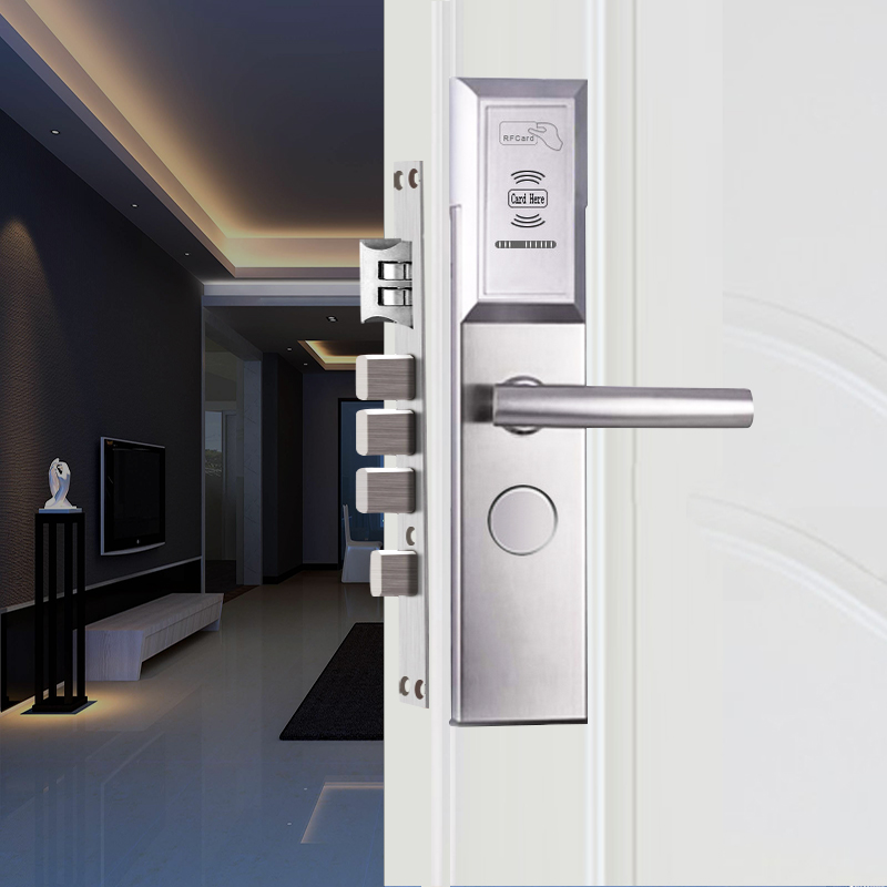 Stainless Steel Remiote Control Access Control MF Plus Wireless Electronic Rfid Hotel Lock