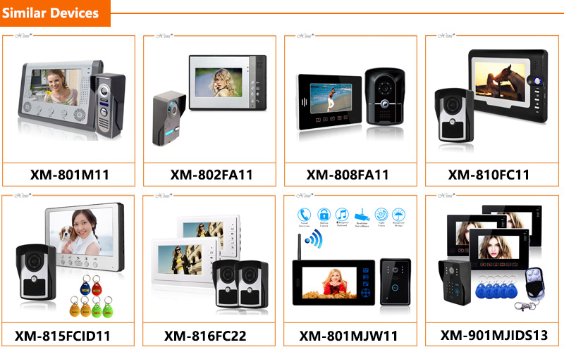 801Me11 Wired 7 Inch Color Handsfree Intercom System One To One With Night Vision Ir Camera Video Doorphone Intercom Door Bell