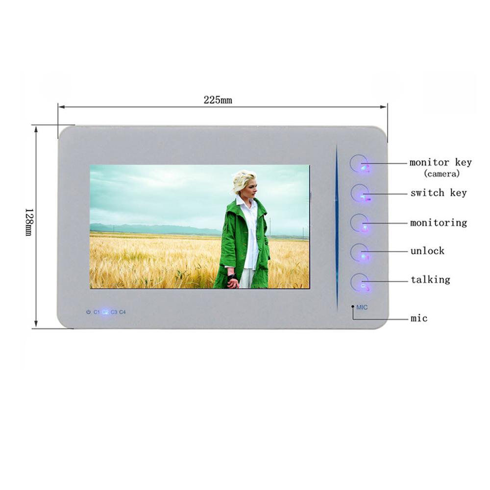 807Ma11 Monitor Speakerphone 7 Inch Tft Color Video Door Phone Intercom Doorbell System Kit Ir Camera Doorphone