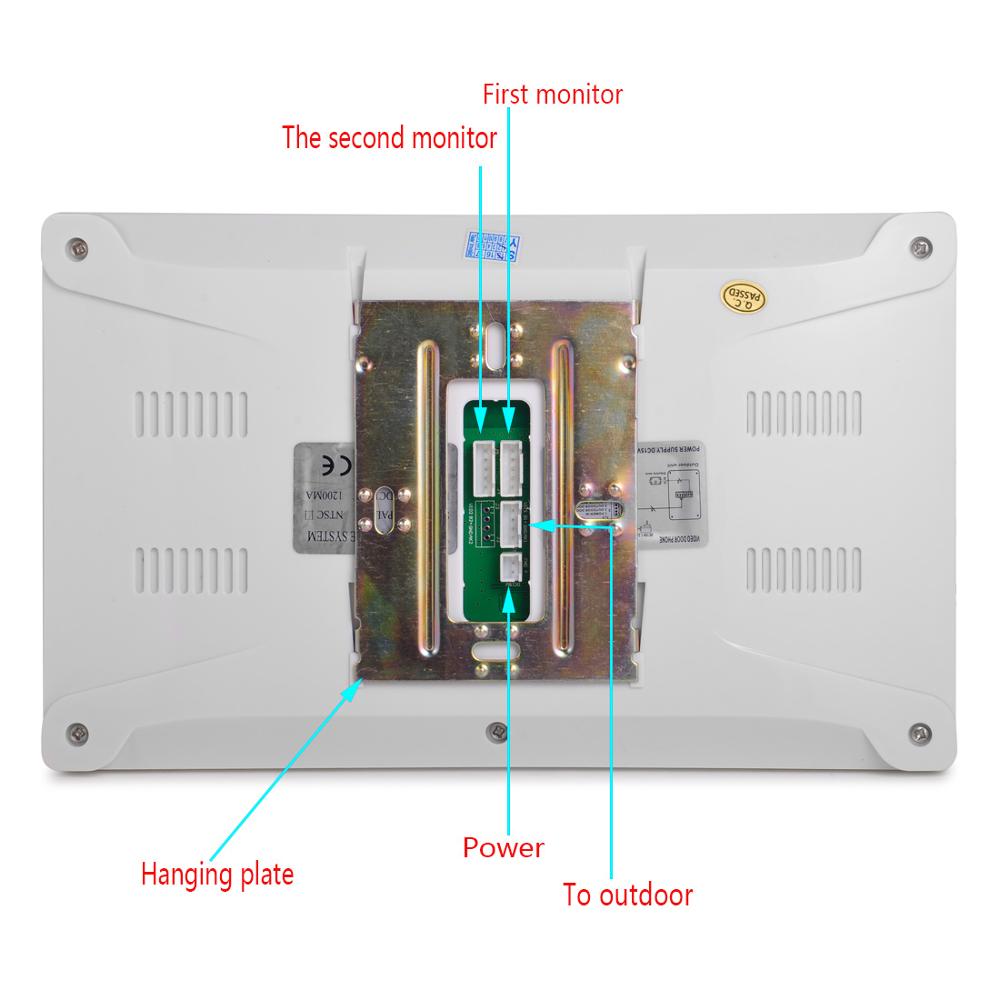 New arrived 7inch video door phone system villa wired door bell access control color screen wired video intercom 812MA11