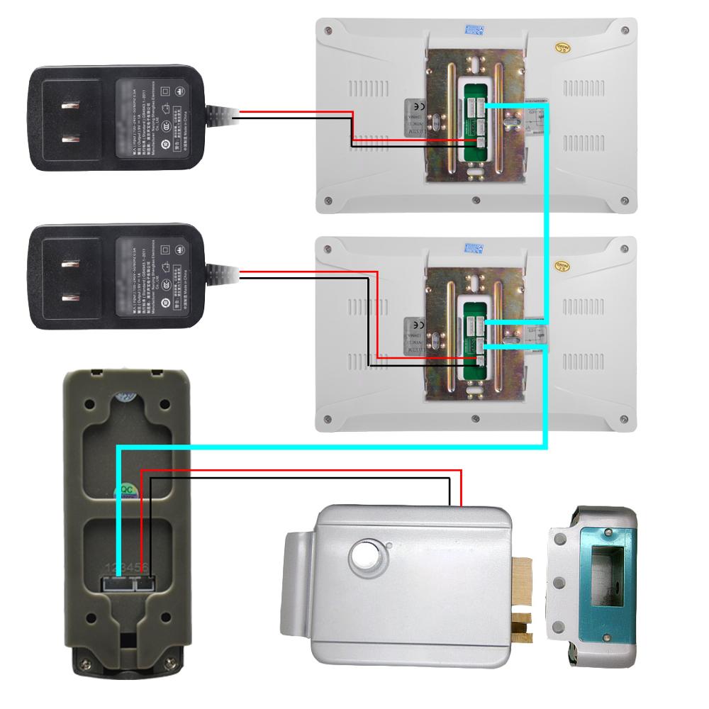 New arrived 7inch video door phone system villa wired door bell access control color screen wired video intercom 812MA11