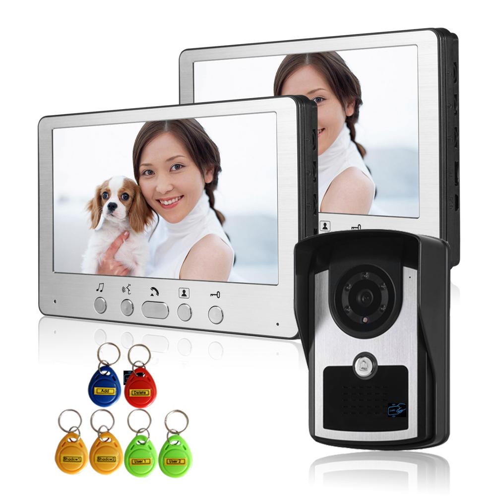 815Ma11 Wall Mounting Intercom System Cheap Price Video Door Bell 7 Inch Color Monitor And Ir Camera Video Door Phone Doorbell