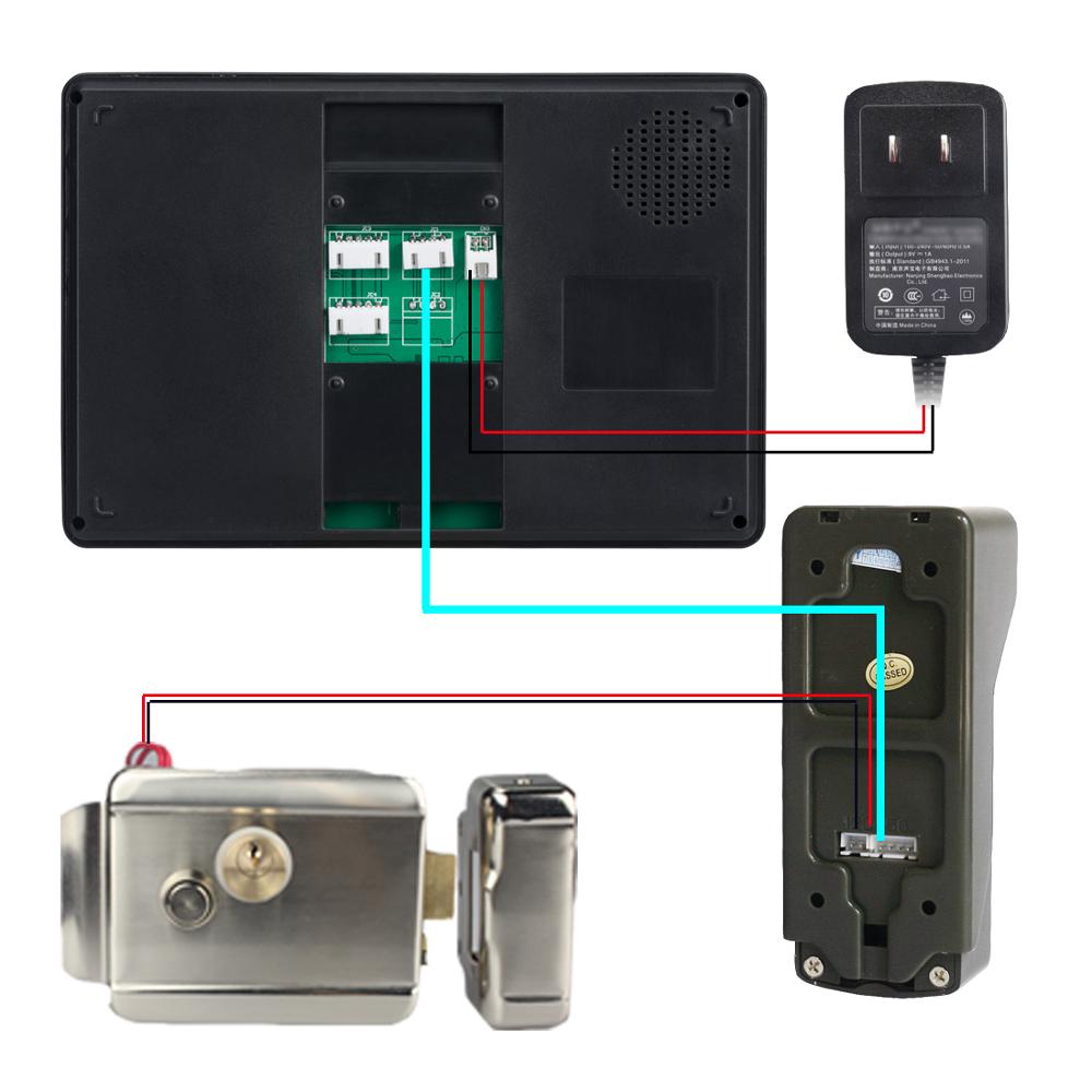 815Ma11 Wall Mounting Intercom System Cheap Price Video Door Bell 7 Inch Color Monitor And Ir Camera Video Door Phone Doorbell