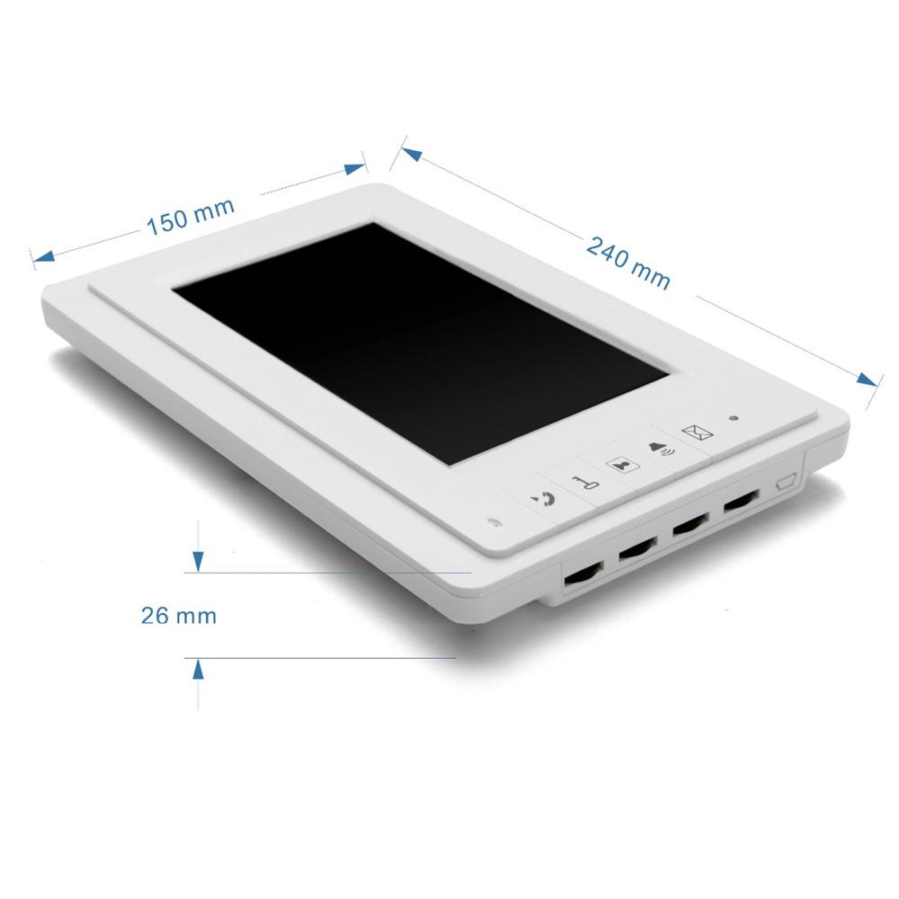 816Ma11 Wired Hands-Free Intercom System Cheap Price Video Door Bell 7 Inch Color Monitor And Ir Camera Video Doorphone Doorbell