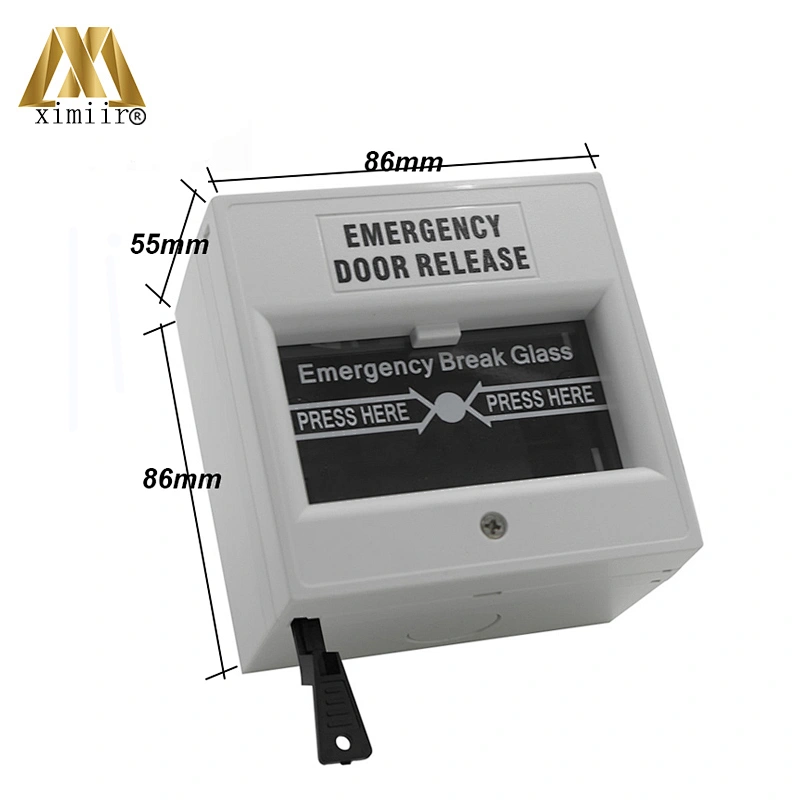 White Color Emergency door release Emergency Break Glass Switch Exit Button For Access Control System XM-E20C