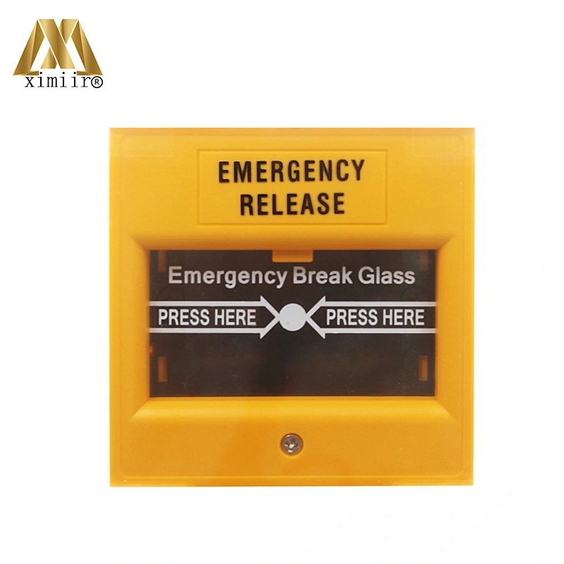 Yellow Color Emergency door release Emergency Break Glass Switch Exit Button For Access Control System XM-E20B