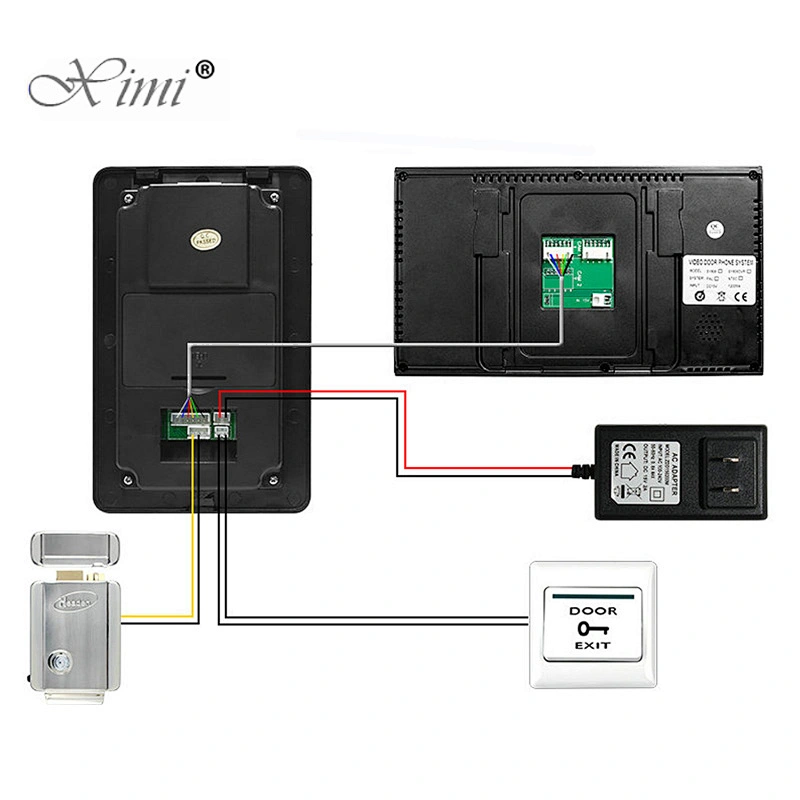 7 Inch Lcd Video Door Phone With Card Rearder Function Monitor Handsfree Intercom Electric Control Lock Video Door Phone Kit