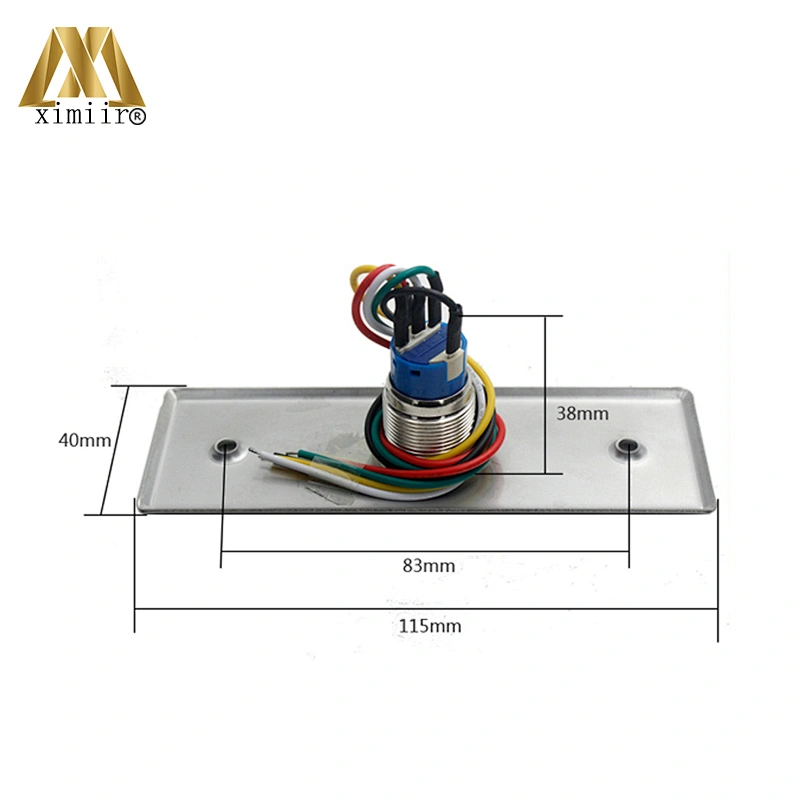 Good quality X03L stainless steel metal exit button with green led light for access control system