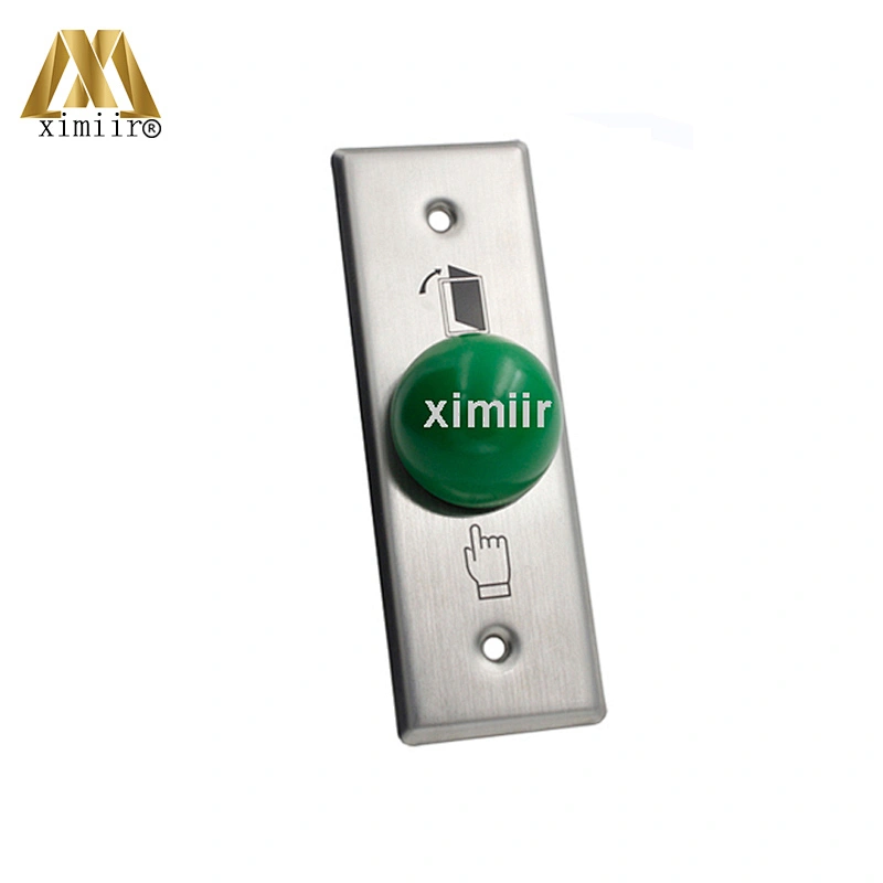 Exit push button with green mushroom door lock access control system door bell push button