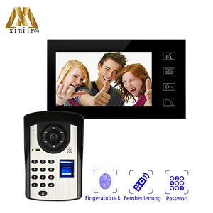 Wireless vide door phone 7 inch color screen video door phone door bell door intercom door lock system