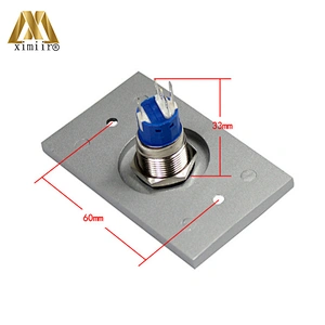 Hot sale X07L aluminum door exit release push button switch for access control aluminum exit button with open switch light