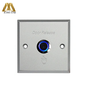 X08L aluminum door exit release push button switch for access control aluminum exit button with open switch light