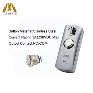 USA Style Access Control System Zinc Alloy Door Exit Button WIth Button Case Door Open Release Push Button Exit Switch