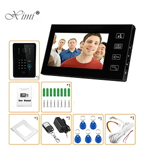 Rfid Keyfob Access Control Touch Sensor Button Ip55 Color Cmos 700Tvl Camera Video Door Phone System