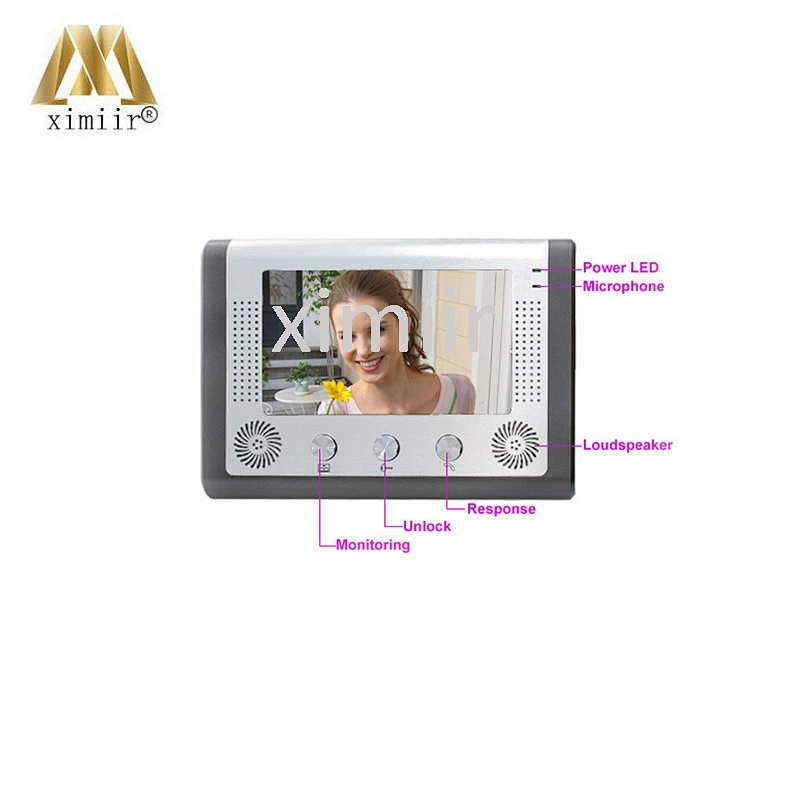 One To One 7 Inch Screen Led Touch Intercom System DoorBell Video With Ir Camera Hands- Free Monitor 801M11 Video Door Phone