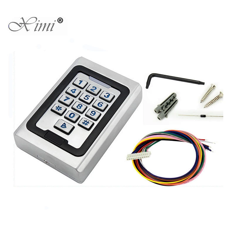 Good quality metal face waterproof door access control system card and password door control panel prevent the strike