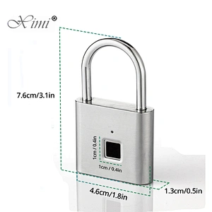 Fingerprint Lock Safety Door Lock Smart Fingerprint Padlock Portable Small Travel Luggage Suitcase Fingerprint Lock