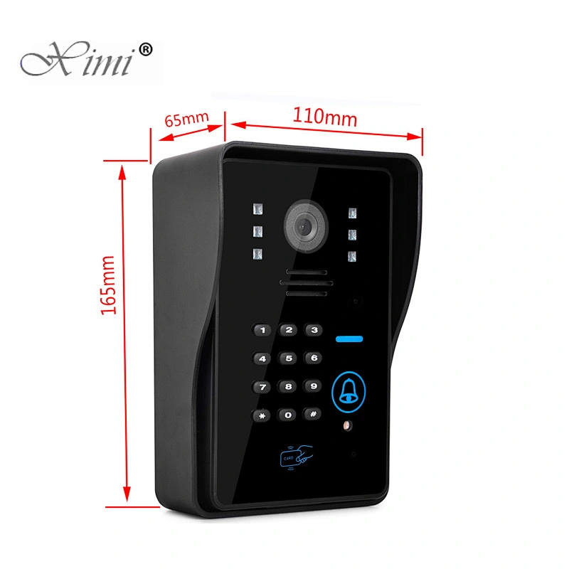 7 Inch Lcd Video Door Phone With Card Rearder Function Monitor Handsfree Intercom Electric Control Lock Video Door Phone Kit