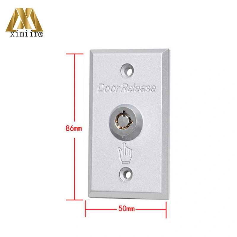 Aluminum door exit release push button switch for access control aluminum exit button with key X07k