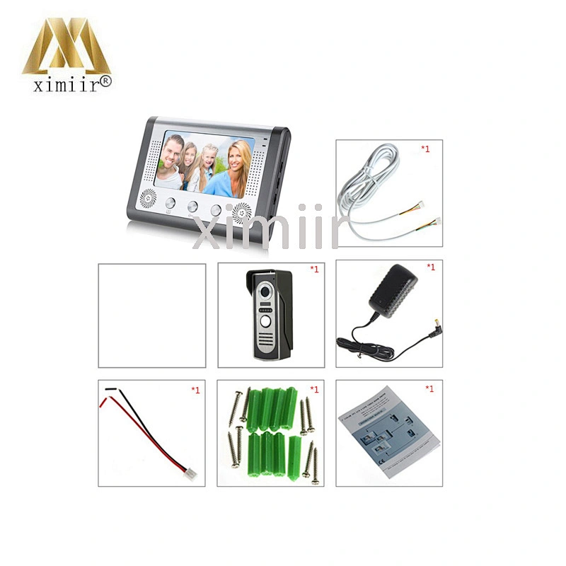 One To One 7 Inch Screen Led Touch Intercom System DoorBell Video With Ir Camera Hands- Free Monitor 801M11 Video Door Phone