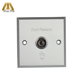 X08K aluminum door exit release push button switch for access control aluminum exit button with key