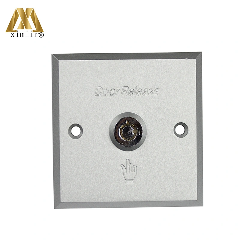 X08K aluminum door exit release push button switch for access control aluminum exit button with key