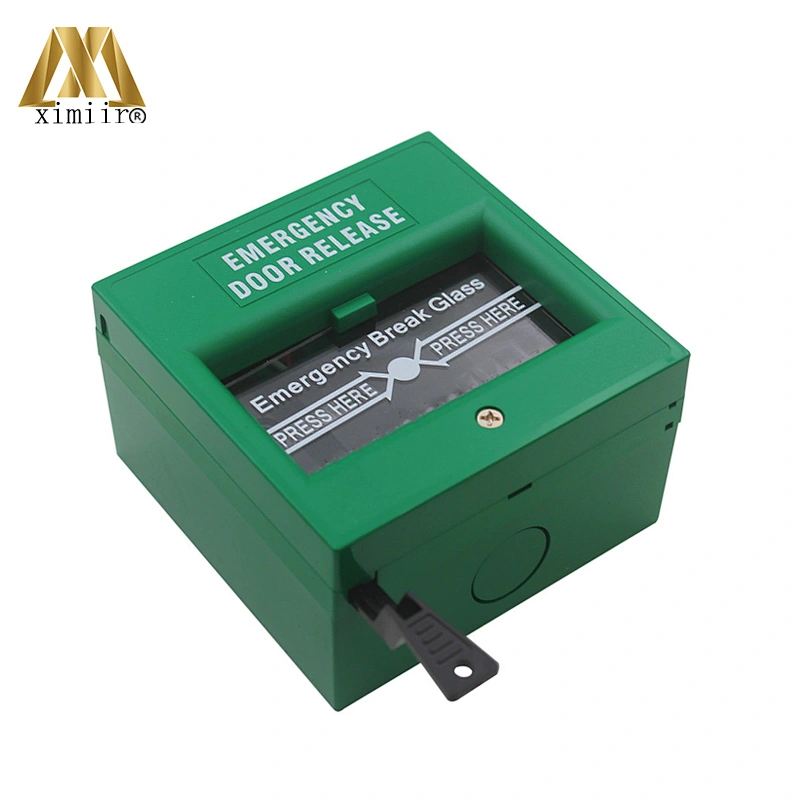 Green Color Emergency door release Emergency Break Glass Switch Exit Button For Access Control System XM-E20A