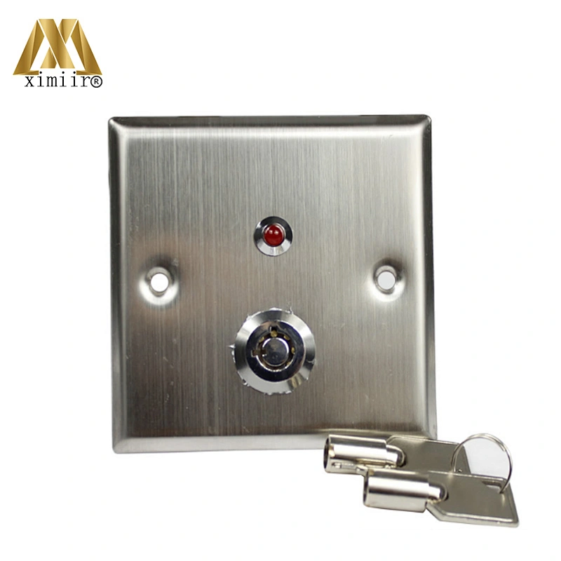 Stainless steel exit button metal exit button with key for all access control system X06k